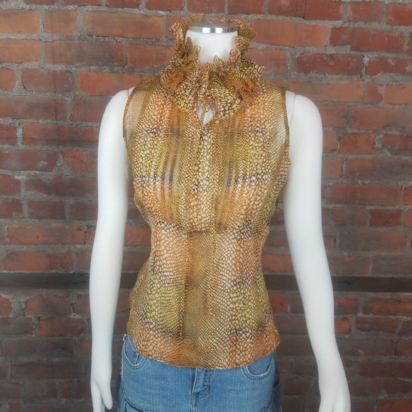 SOLD Doncaster Women's Top Brown Orange - Picture 2 of 7